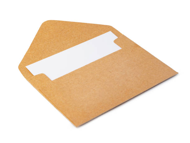istock Recycled craft paper envelope isolated white background 2203207915