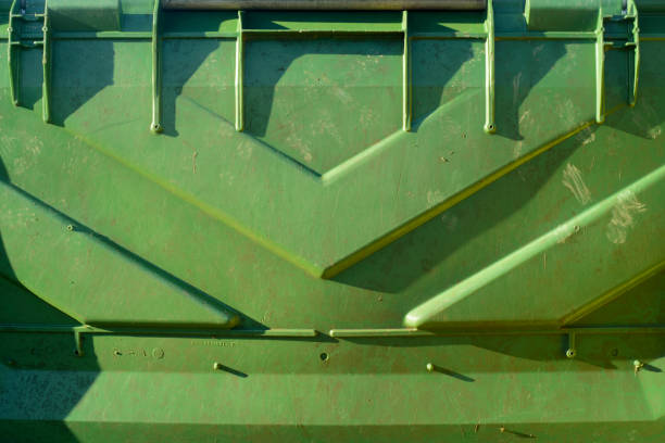 Green plastic container surface detail outdoors