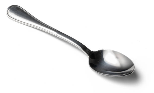 istock Stainless cutlery spoon isolated on white background 2203212864