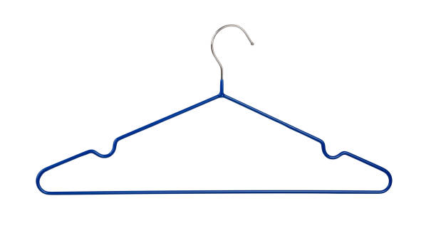 istock Clothes wooden hanger isolated on white background 2203214513