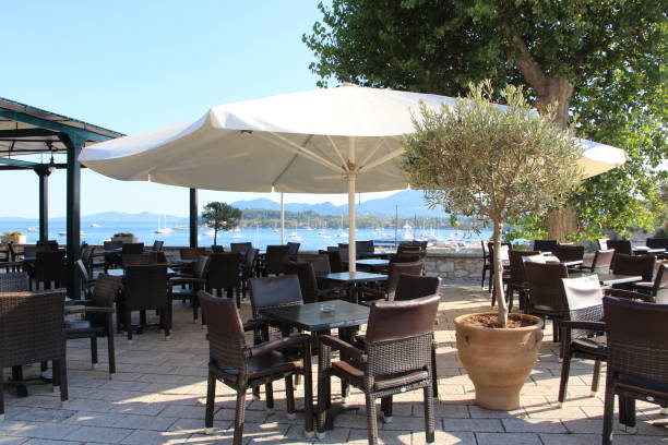 istock Street cafe on the beach 2203214972