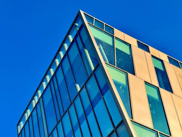 istock Modern urban architecture against clear blue sky at South Shields 2203219035