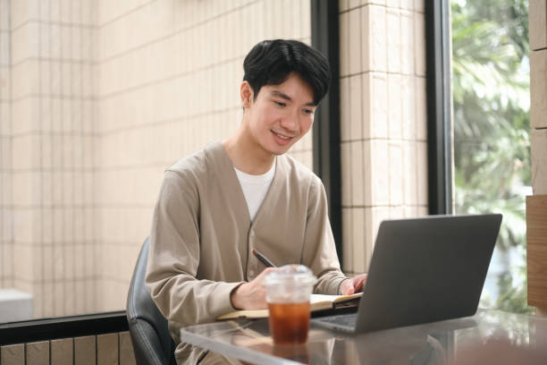 istock The Beginning of New Knowledge, E-Learning with An university Asian student 2203219777
