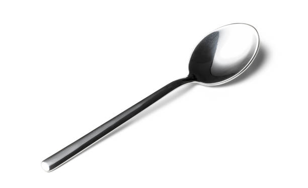 istock Cutlery dessert spoon isolated on white background 2203220304