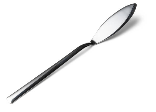 istock New metal knife isolated on white background 2203221104