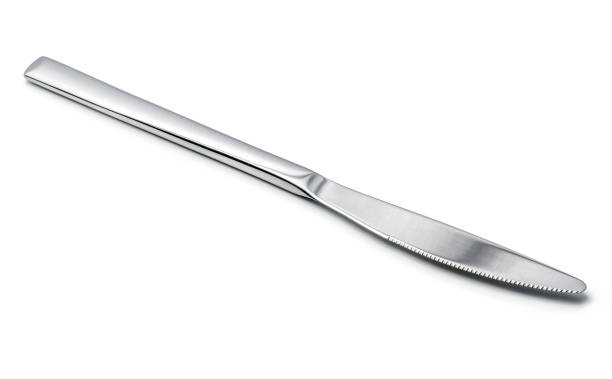 istock Stainless steel knife isolated on white background 2203221943