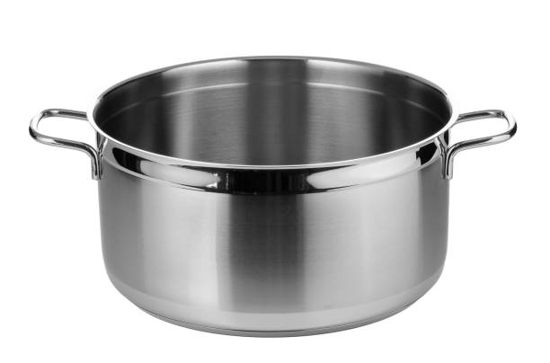 istock Stainless steel pot isolated on white background 2203222399