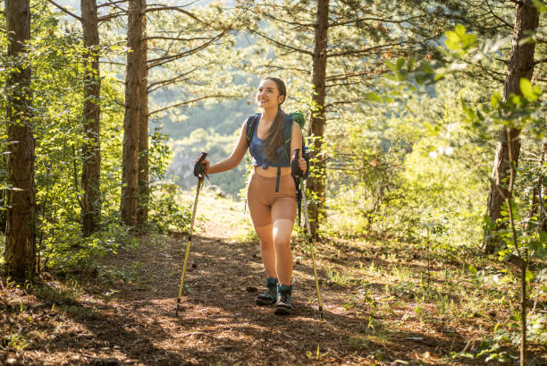 istock Woman on hiking in the forest 2203223037