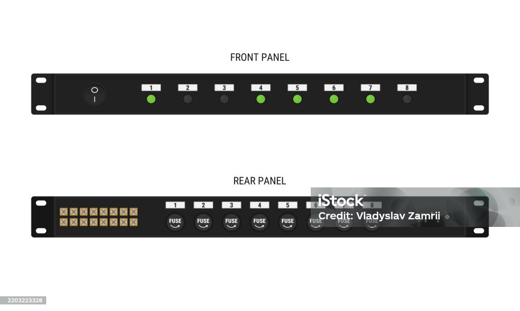 Power Rack Symbol Rack Mounted Power Supply Panel Stock Illustration - Download Image Now ...