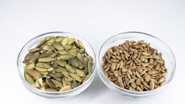 istock Assorted seeds in glass bowls ready for healthy snacking and cooking activities 2203223678