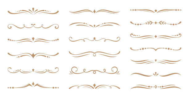 Set of dividers. Vector design elements.
