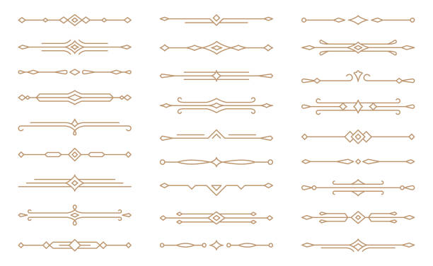 dải phân cách - art deco nghệ thuật hiện đại hình minh họa sẵn có