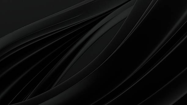 istock An abstract background of elegant and modern 3D rendering, featuring a black matte surface that exudes a chic atmosphere, with delicate curves. 2203232766