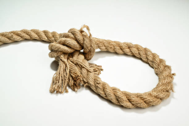 Golden rope isolated on a white background.