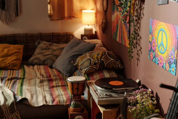 istock Celebrating Bohemian Interior Design with Vinyl Records 2203238014