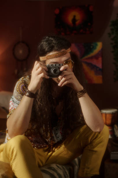 istock Capturing Bohemian Lifestyle in Cozy Room Setting 2203238063