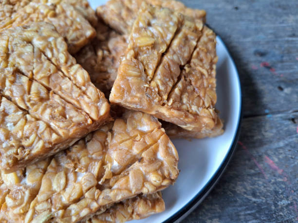istock Delicious Tempe Goreng Or Fried Tempeh On A Plate. Food Menu. 2203243417
