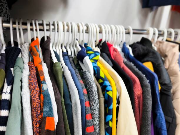 istock Close-up of the coat rack 2203247123