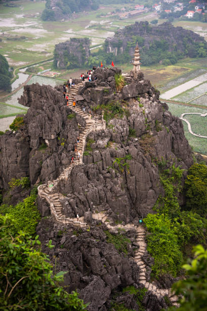 istock Mountain with pagoda in Ninh Binh, Vietnam 2203248652