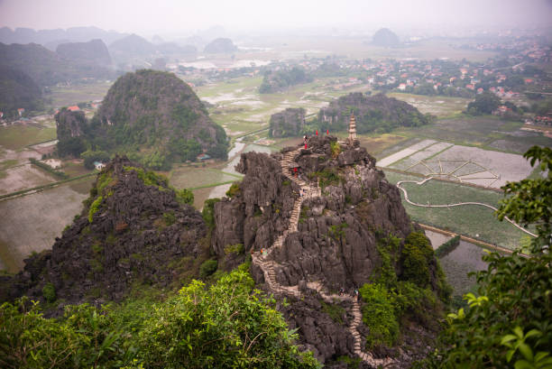 istock Mountain with pagoda in Ninh Binh, Vietnam 2203248674