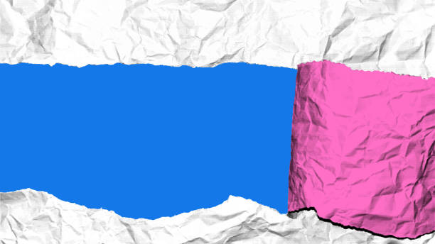 istock Torn paper effect reveals vibrant blue and pink backgrounds, showcasing a creative design approach for artistic presentations and graphic designs 2203250035