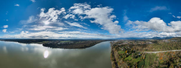 istock Panoramic View of Fraser Valley Countryside and River 2203252630