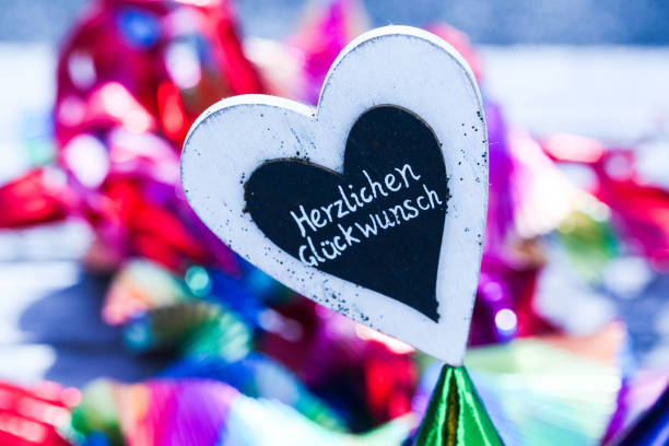 istock heart with congratulations, for birthday card 2203253394