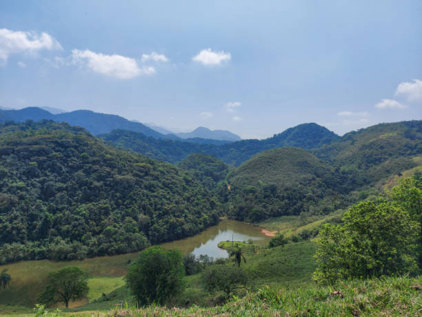 istock landscape with lake and green mountains 2203261505