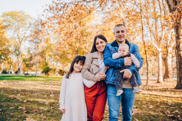 istock Happy family enjoy in park 2203262737