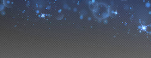 istock Bokeh light effect background, christmas gold dust, festive glitter dust for banners, cards, advertisement. Christmas glowing dust background, vector. 2203264641