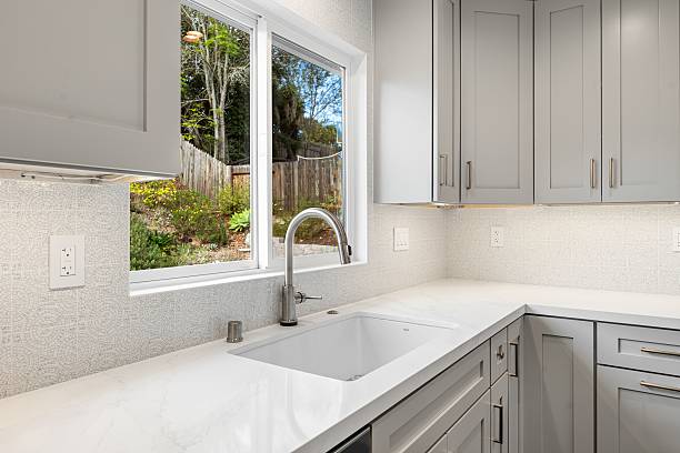 istock Sleek Open-Concept Kitchen and Living Room with High-End Finishes 2203264686