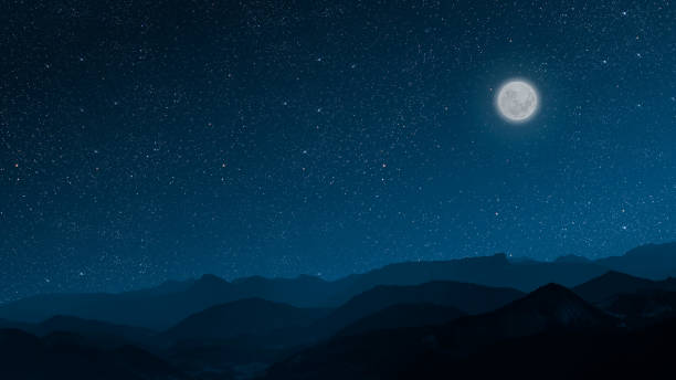 Conceptual empty road over abstract stars of galaxy