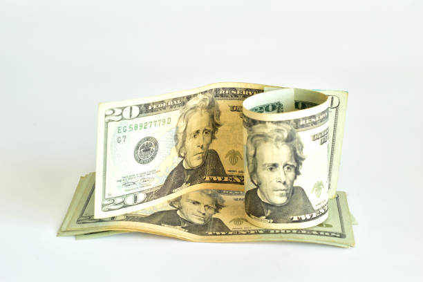 istock American dollars in denominations of 20. 2203268582