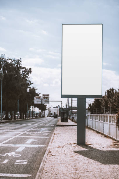 istock Blank billboard mockup, city street 2203273278