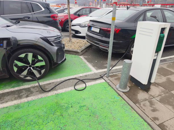 istock EV charger at parking lot 2203273427