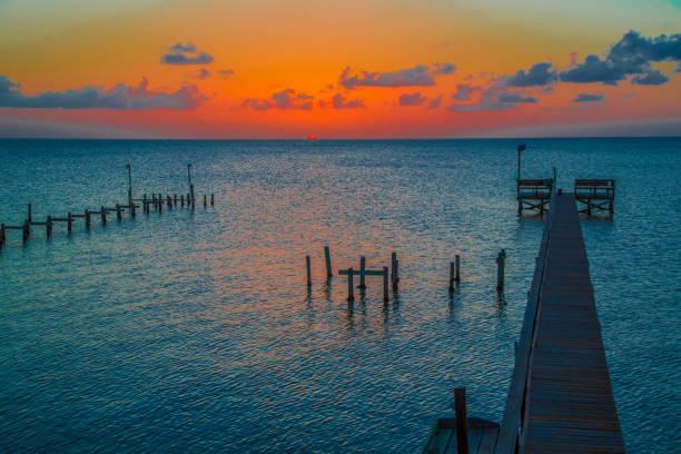 Cedar Key sunset, Florida, USA