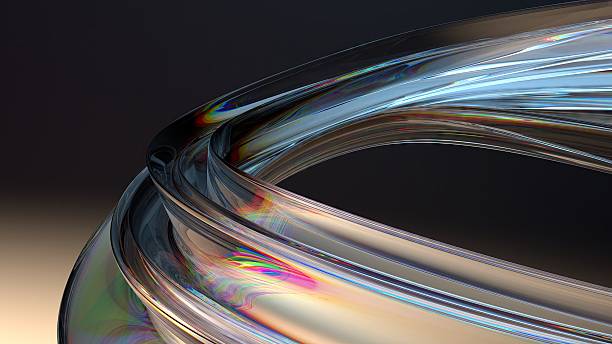 istock An elegant and modern 3D rendering of an abstract background featuring warm-colored rainbow refracted light through glass, exuding a sense of high-end sophistication. 2203278395