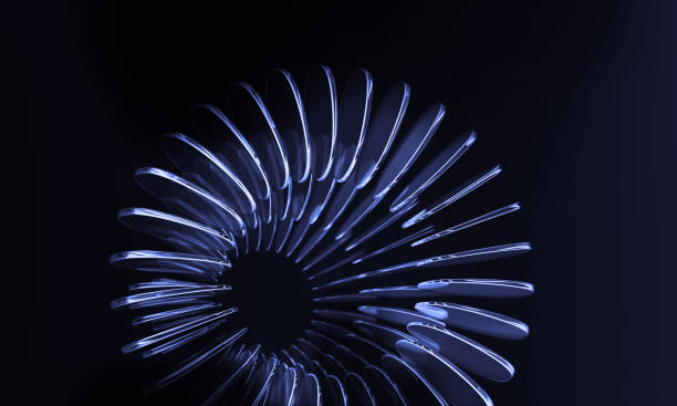 istock Abstract 3D Wallpaper Background with Glass Circle Shapes 2203281154