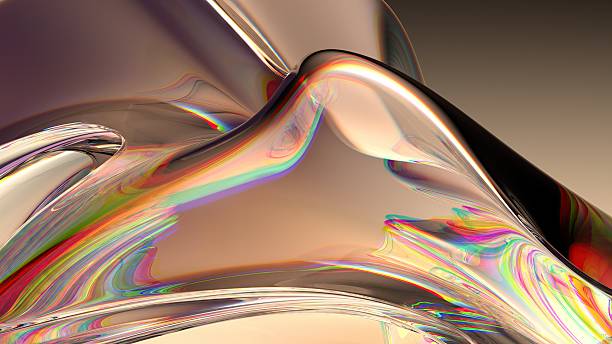 istock An abstract background representing the modern delicacy of warm-colored rainbow refracted light through glass, featuring elegant and modern 3D rendering. 2203282922