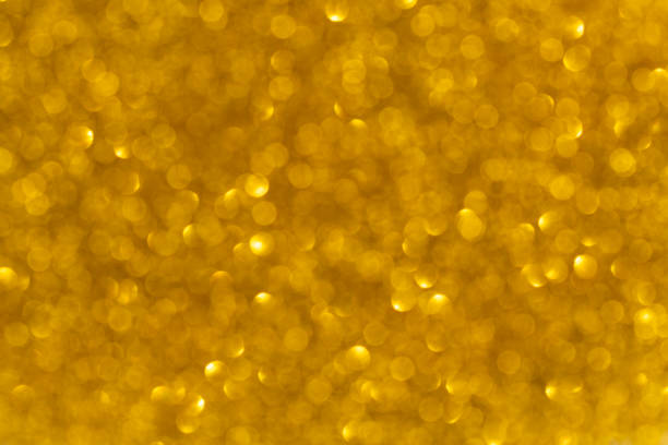 Abstract Yellow Color Bokeh Background