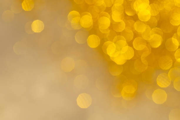 Abstract Yellow Color Bokeh Background