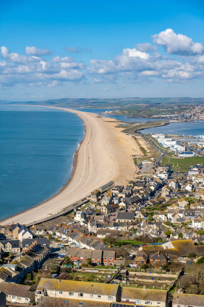 istock 18 mile long Chesil beach 2203295866