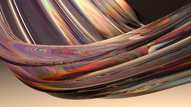 istock An elegant and modern 3D rendering of an abstract background featuring warm-colored rainbow refracted light through glass, showcasing a sense of luxury. 2203300345