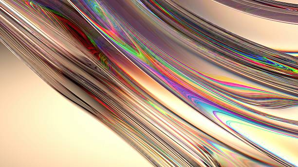 istock An elegant and modern 3D rendering of an abstract background featuring warm-colored rainbow refracted light through glass, exuding a sense of luxury. 2203300621