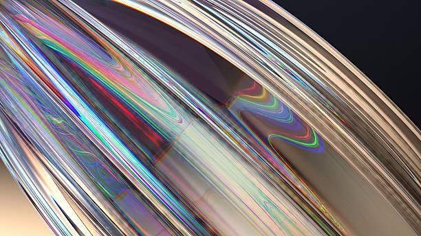 istock An elegant and modern 3D rendering of an abstract background featuring warm-colored rainbow refracted light through glass, exuding a sense of luxury and delicacy. 2203300968