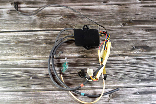 istock Old used gas water heater pulse ignitor spark electronic pulse Igniter, controller water heater accessories double ignition 2203312952