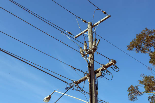 istock electricity power lines in Melbourne suburb 2203319148
