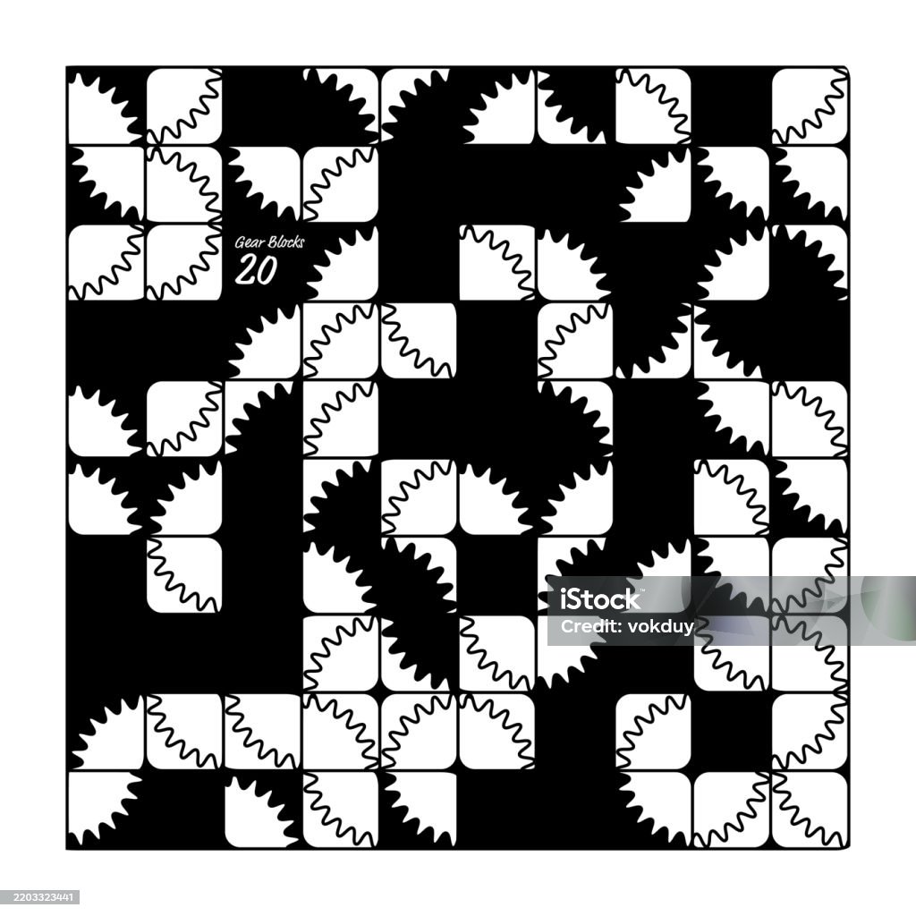 Gear Blocks Series Item 20 Stock Illustration - Download Image Now ...