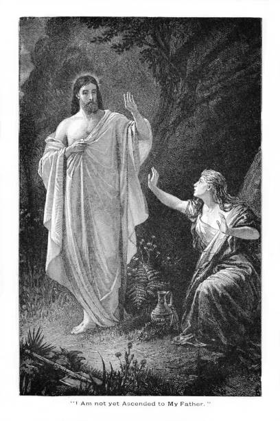 istock Resurrected Jesus Christ with Mary Magdalene, Bible Theology 2203328971
