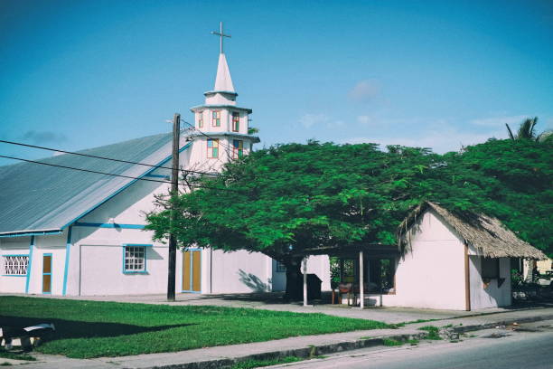 istock Tropical Church with Lush Greenery 2203334198